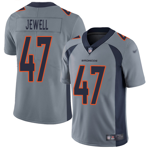 Men Denver Broncos #47 Josey Jewell Limited Silver Inverted Legend Football NFL Jersey->denver broncos->NFL Jersey